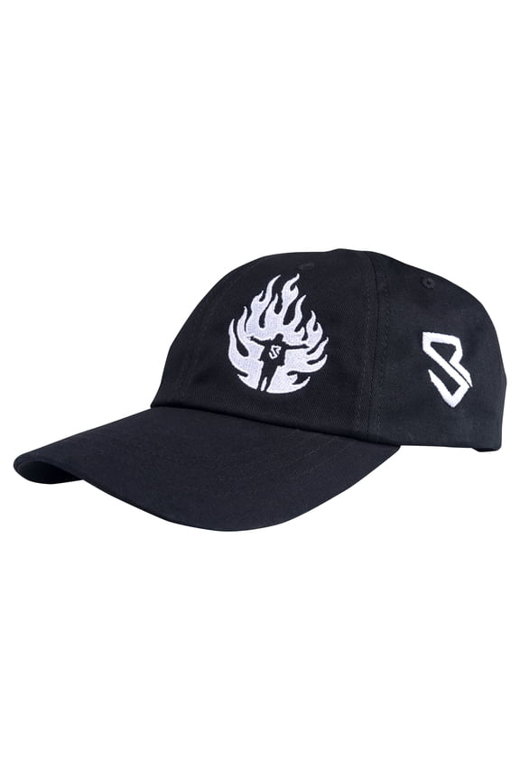 Men's Black Seth Rollins Flame Logo Adjustable Hat