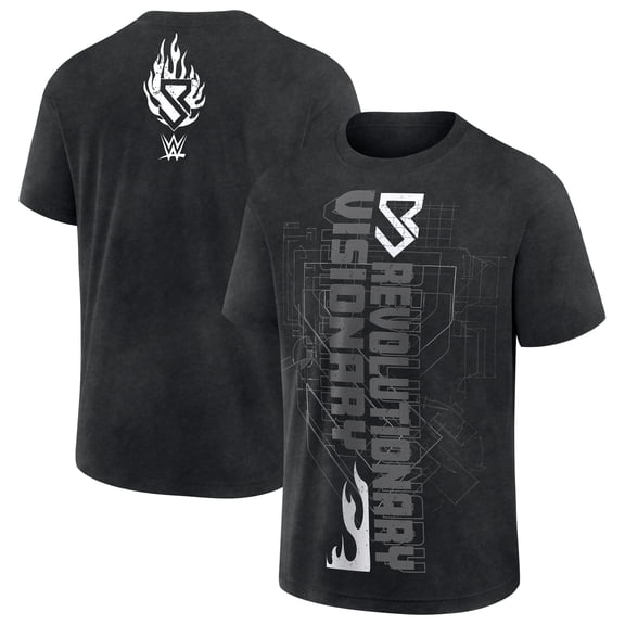 Men's Black Seth Rollins Vertical Revolutionary Visionary T-Shirt