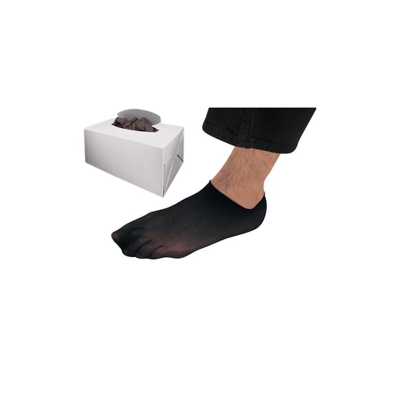 SSWBasics Men's Black Sewn Bottom Footlets - Box of 144