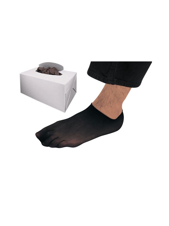 Men's Black Sewn Bottom Footlets - Box of 144