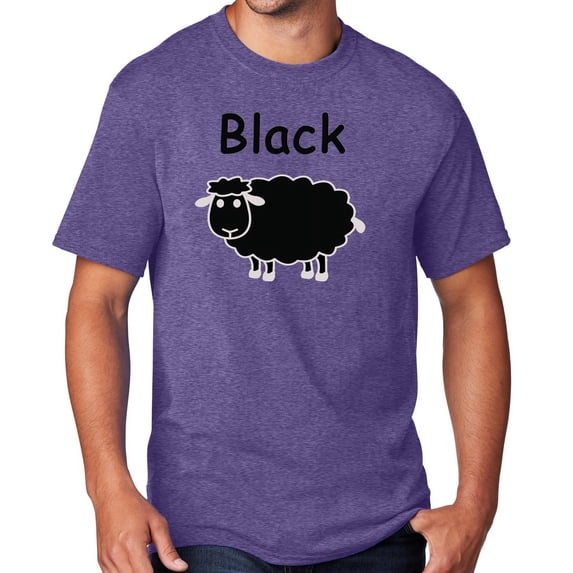 Men's Black Sheep of the Family T-shirt, 3XL Heather Purple