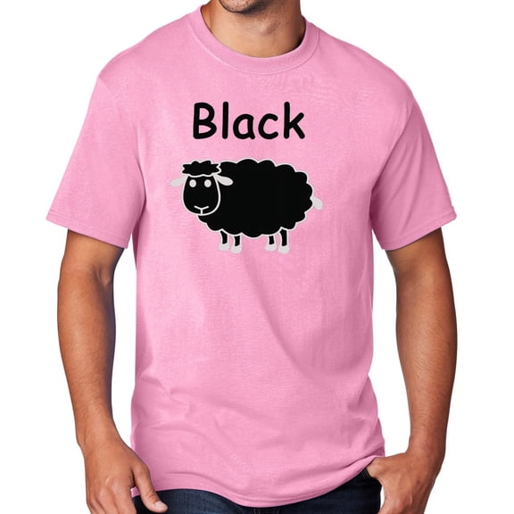 Men's Black Sheep of the Family T-shirt, 4XL Candy Pink - TALL