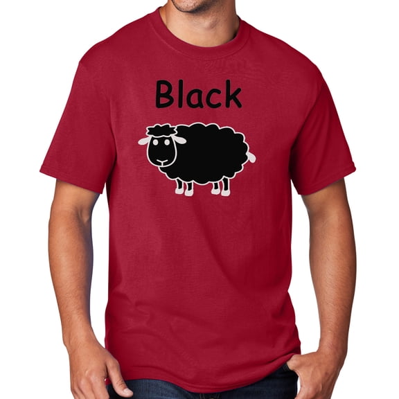 Men's Black Sheep of the Family T-shirt, 5XL Red