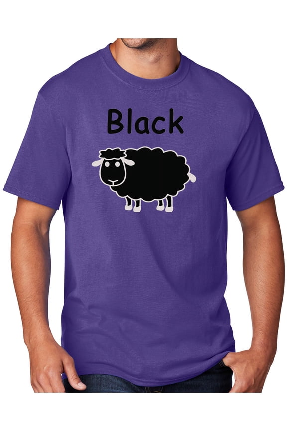 Men's Black Sheep of the Family T-shirt, 6XL Purple