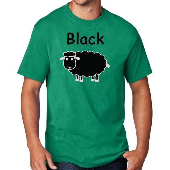 Men's Black Sheep of the Family T-shirt, Large Kelly Green