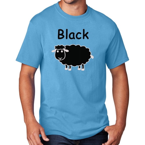 Men's Black Sheep of the Family T-shirt, Small Aqua Blue