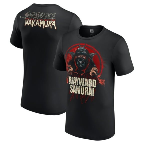 Men's Black Shinsuke Nakamura Wayward Samurai T-Shirt
