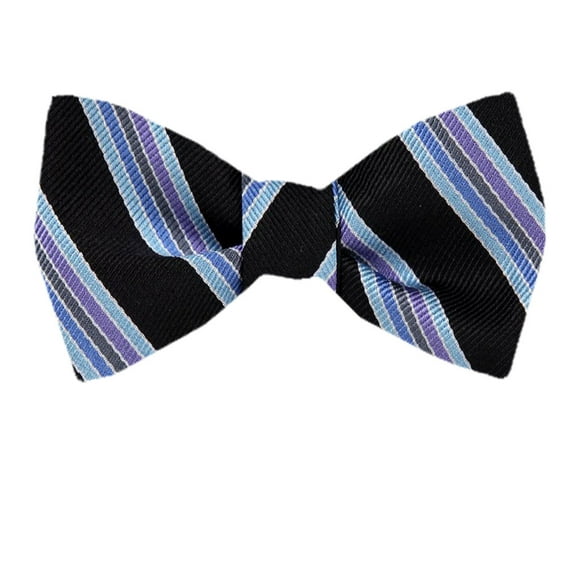Men's Black Silk Self Tie Bowtie Tie Yourself Bow Ties