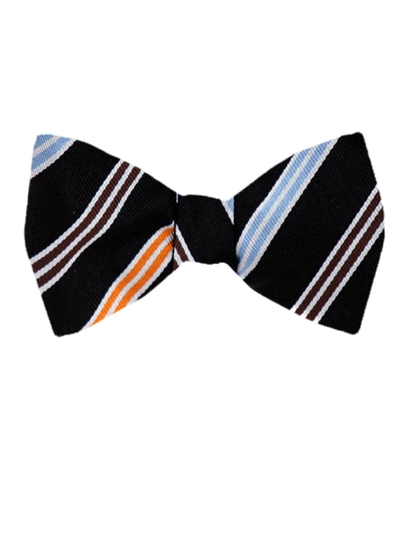 Men's Black Silk Self Tie Bowtie Tie Yourself Bow Ties