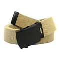 thumbnail image 1 of Men's Black Slider Military Belt Buckle with Canvas Web Belt XXX-Large Khaki, 1 of 3