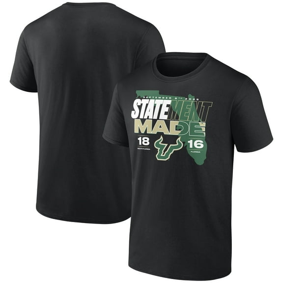 Men's Black South Florida Bulls vs. Florida Gators 2025 Score T-Shirt