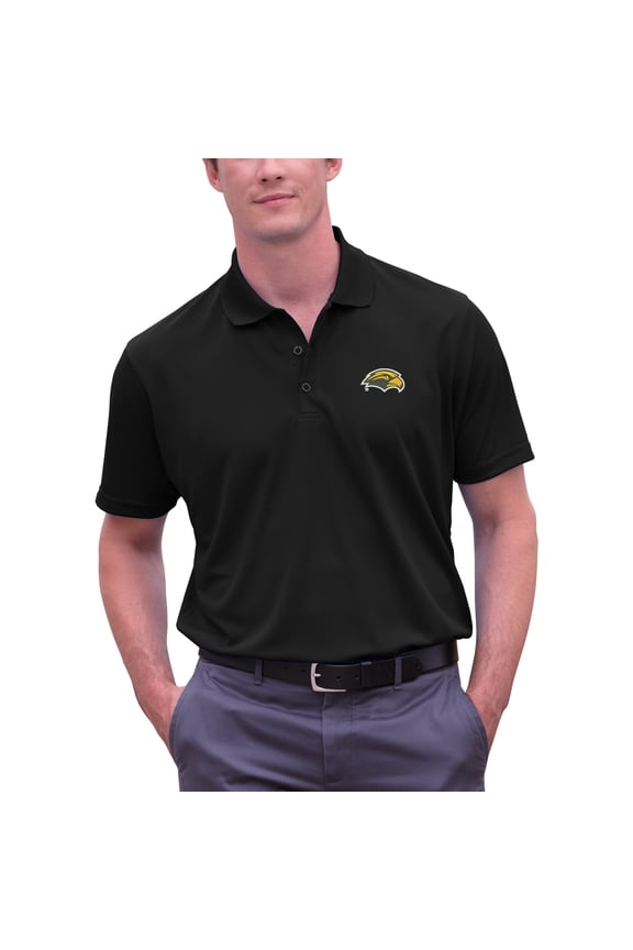 Men's Black Southern Miss Golden Eagles Big & Tall Vansport Omega Tech Polo