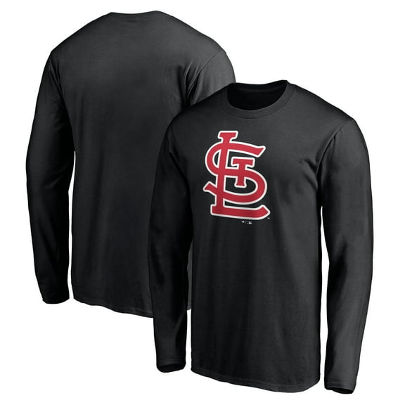 Men's Black St. Louis Cardinals Official Team Logo Long Sleeve T-Shirt