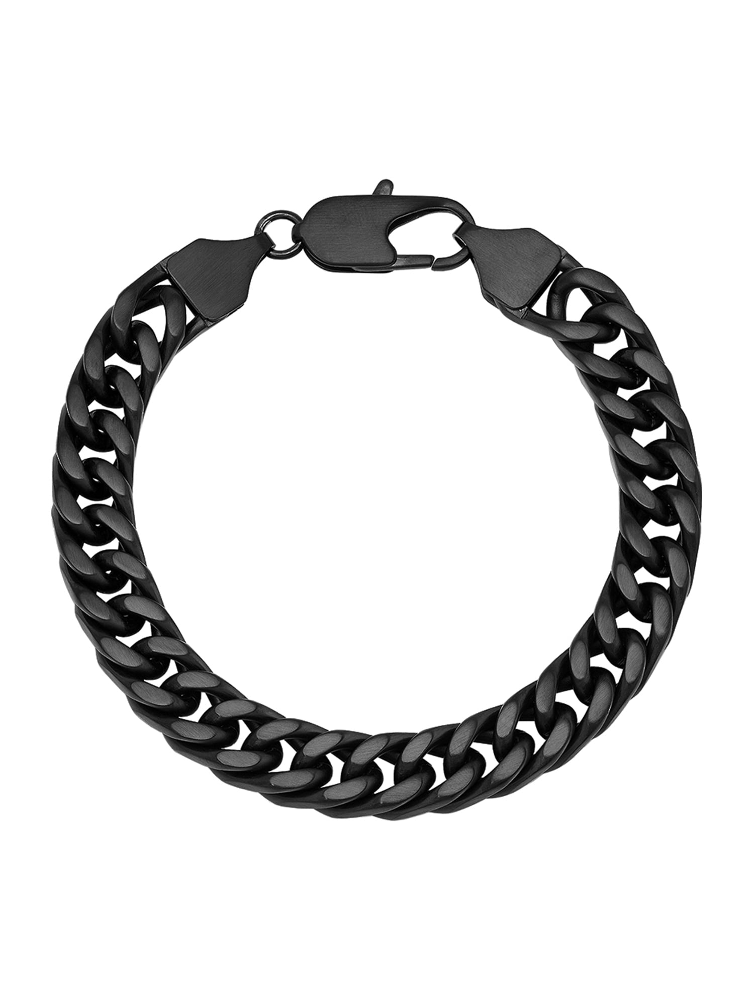 Men's Black Stainless Steel Curb Link Chain Bracelet - Brilliance Fine Jewelry