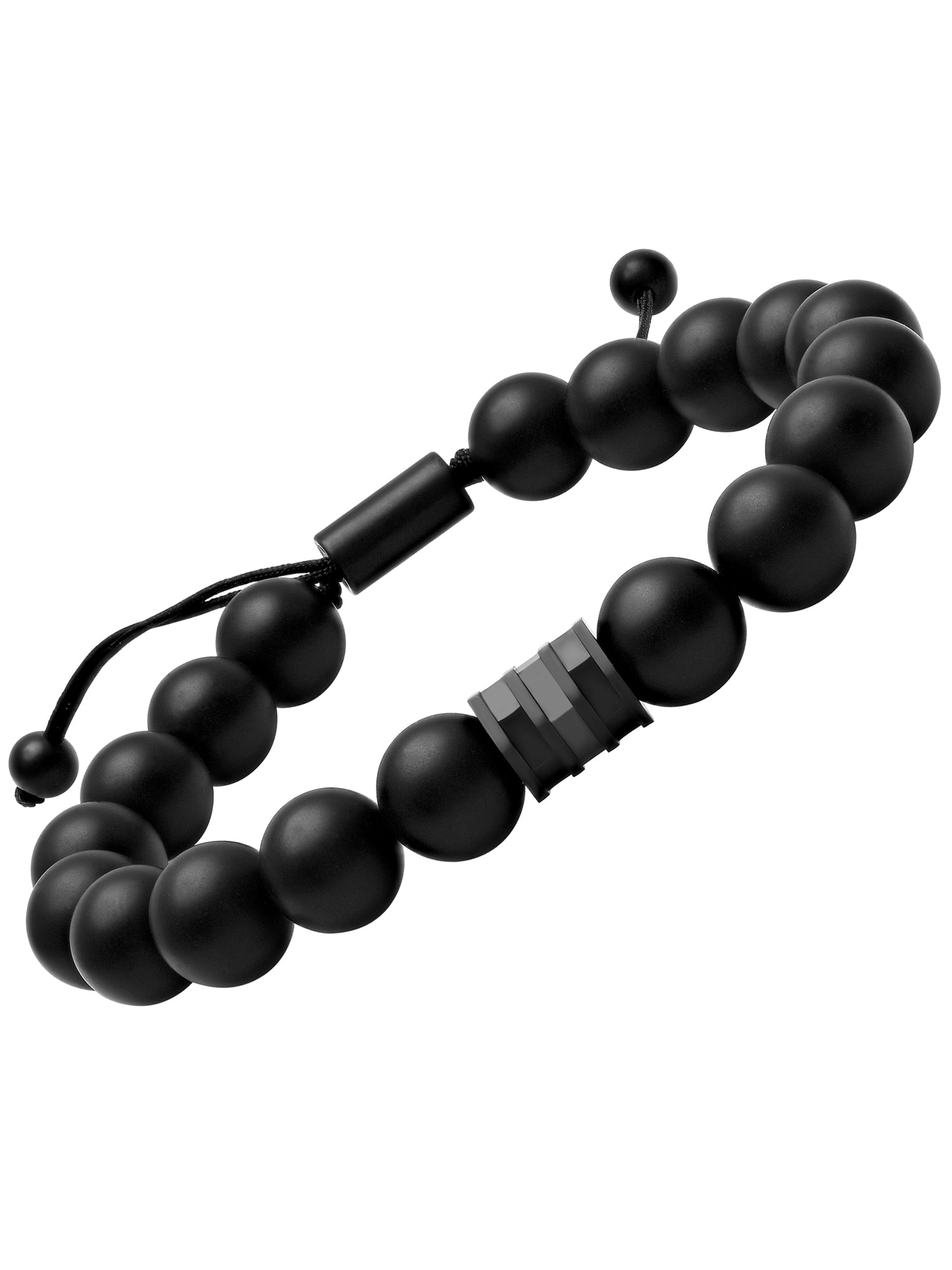 Matte Black Onyx bracelet | Men's Matte Black Bead Bracelet – GT collection-sonthuy.vn