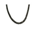 thumbnail image 1 of Men's Black Steel Square Byzantine Chain, 24", 1 of 2
