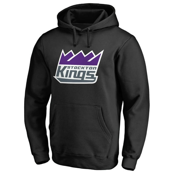 Men's Black Stockton Kings Primary Logo Pullover Hoodie