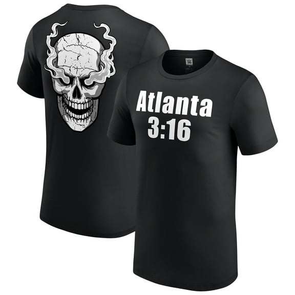 Men's Black "Stone Cold" Steve Austin Atlanta 3:16 T-Shirt
