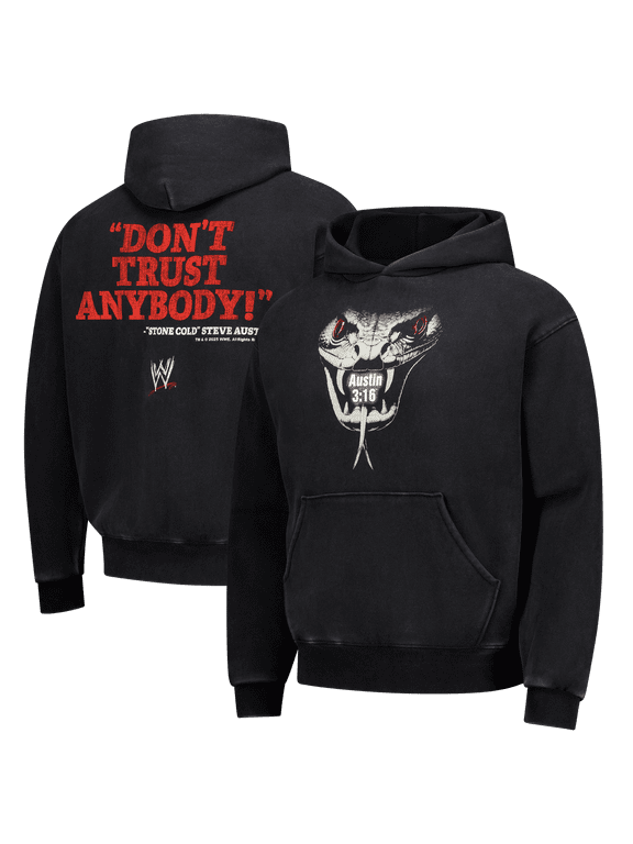 Men's Black "Stone Cold" Steve Austin Don't Trust Anybody Hoodie