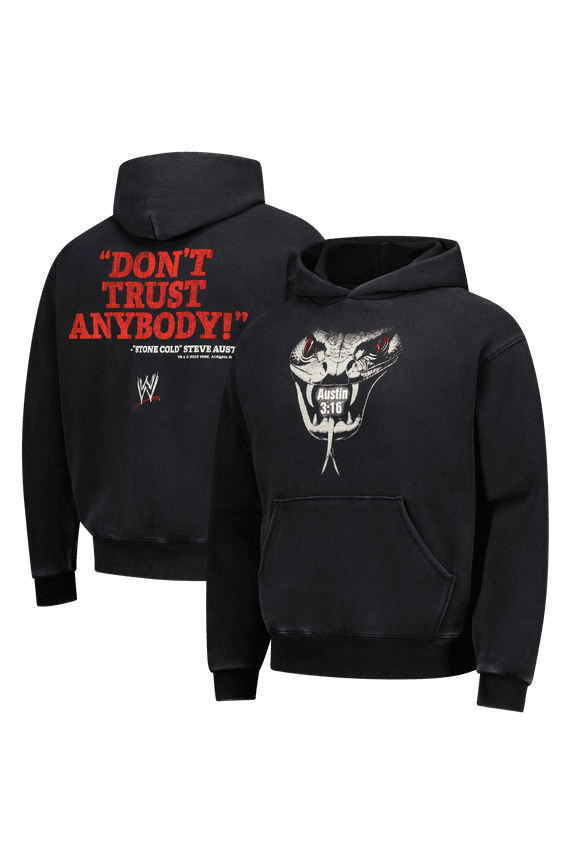 Men's Black "Stone Cold" Steve Austin Don't Trust Anybody Hoodie