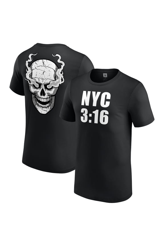 Men's Black "Stone Cold" Steve Austin NYC 3:16 T-Shirt