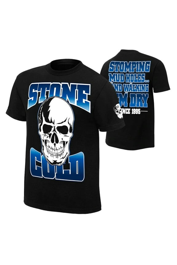 Men's Black "Stone Cold" Steve Austin Stomping Mudholes T-Shirt
