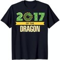 thumbnail image 1 of Men s Black T-Shirt with 2017 Of The Graphic Green Design, 1 of 5