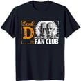 thumbnail image 1 of Men's Black T-Shirt with Bold 'D' Graphic Outline & FAN CLUB Design, 1 of 5