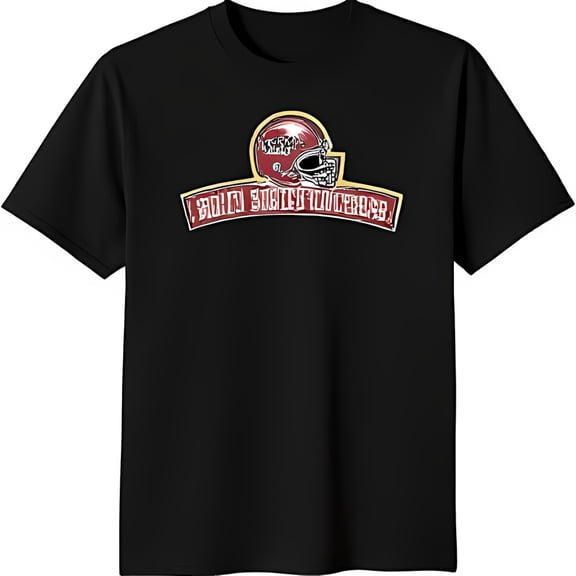 Men's Black T-Shirt with Bold Red & 'I ONLY SPEAK ' Graphic