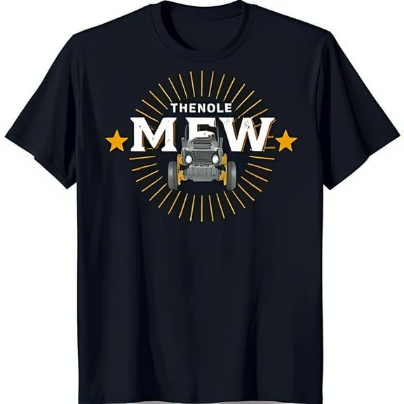 Men's Black T-Shirt with Bold Yellow Off Road Vehicle Graphic & Sun