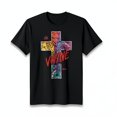 thumbnail image 1 of Men's Black T-Shirt with Colorful Graphic & Design Stylish Comfort, 1 of 5
