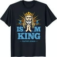 thumbnail image 1 of Men's Black T-Shirt with Crowned King Graphic Praying Hands & Faithy Kings Design, 1 of 5