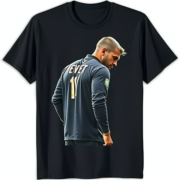 Men's Black T-Shirt with Evert 11 Jersey Graphic Stylish Photographic Print