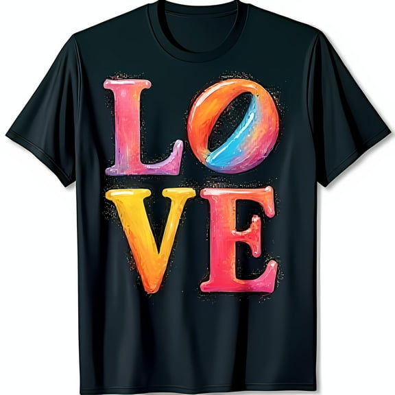 Men's Black T-Shirt with Eye Catching Graphic Design for Casual Summer Wear