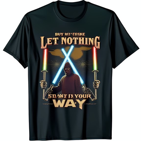 Men's Black T-Shirt with Graphic Buy My Design