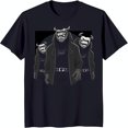 thumbnail image 1 of Men s Black T-Shirt with Horned Figures Graphic Design Dark Night Sky, 1 of 5
