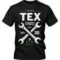 Men's Black TShirt with White Wrench Graphic TEX THAT WHAT I DO