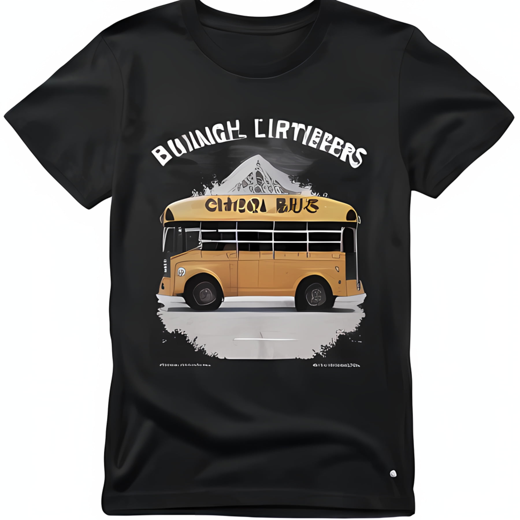 Men's Black TShirt with Yacht Photo and 'UNpicable Club' Design Sunset
