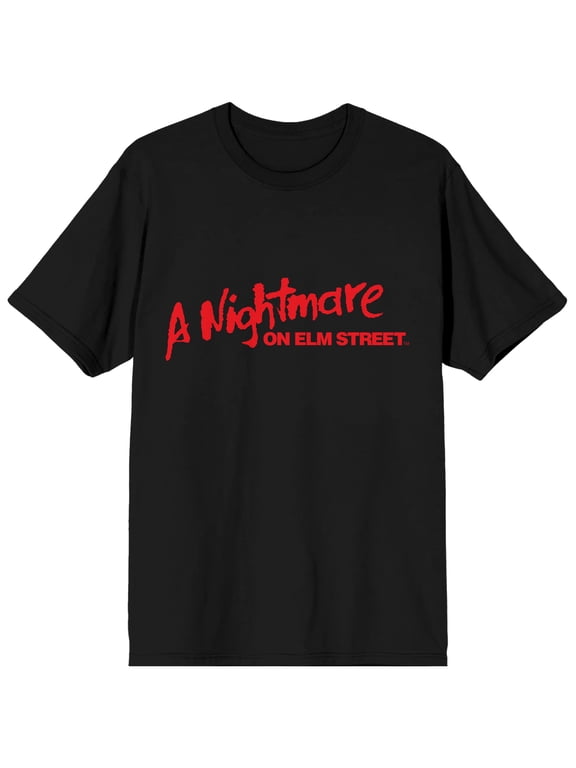 Men's Black T-shirt, Nightmare on Elm Street Logo-M
