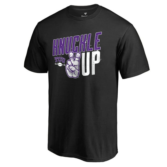 Men's Black TCU Horned Frogs Knuckle Up T-Shirt