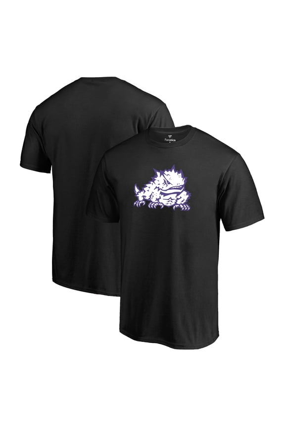 Men's Black TCU Horned Frogs Primary Logo T-Shirt