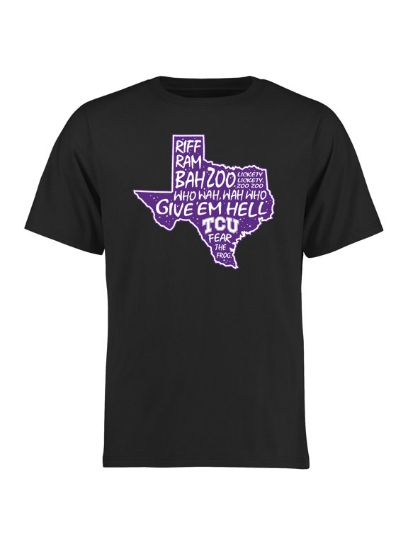 Men's Black TCU Horned Frogs Who Wah T-Shirt