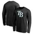 thumbnail image 1 of Men's Black Tampa Bay Rays Official Team Logo Long Sleeve T-Shirt, 1 of 3