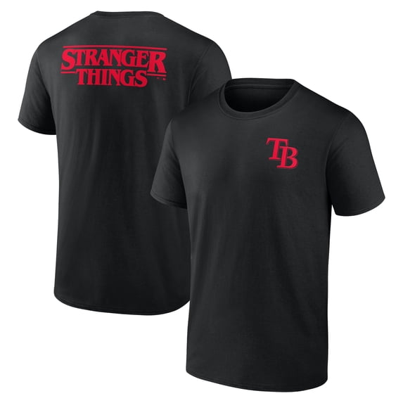 Men's Black Tampa Bay Rays Stranger Things Graphic T-Shirt