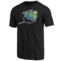 Men's Black Tampa Bay Rays Vintage Cooperstown Collection Wahconah Tri-Blend T-Shirt