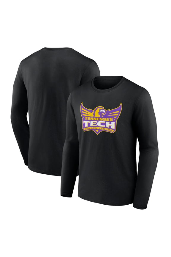 Men's Black Tennessee Tech Golden Eagles Lockup Team Long Sleeve T-Shirt