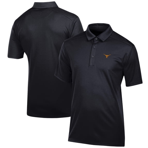 Men's Black Texas Longhorns Classic Jacquard Polo