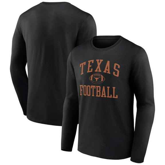 Men's Black Texas Longhorns First Sprint Team Long Sleeve T-Shirt