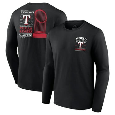Men's Black Texas Rangers 2023 World Series Champions Signature Roster Long-Sleeve T-Shirt
