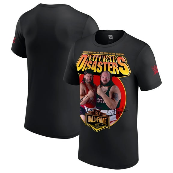 Men's Black The Natural Disasters WWE Hall of Fame 2025 T-Shirt